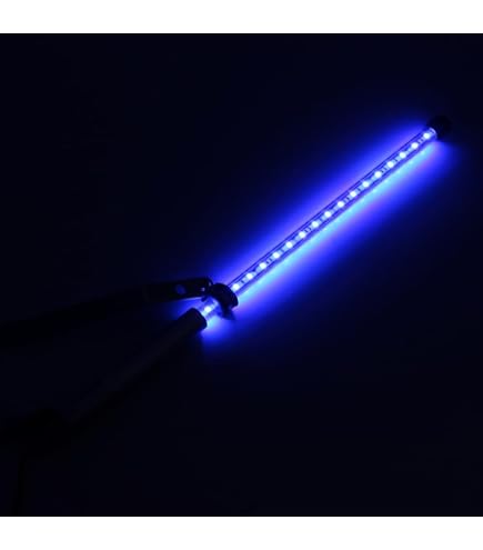 Amazon | オートバイ用 旗棒白 LED ホワイト発光 フラッグポール 500mm